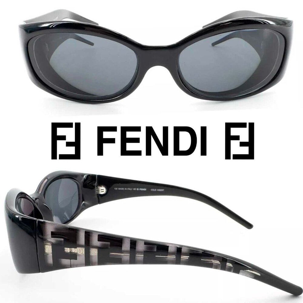 Fendi Womens FS301 Sunglasses Eyeglasses FRAMES 001 Black Italy 54 15 130